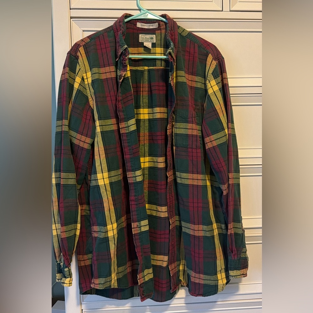 L.L. Bean Multicolor Plaid Casual Shirt